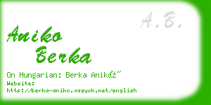 aniko berka business card